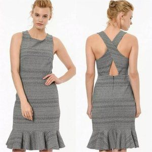 Banana Republic Cross Back Ruffle Hem Dress